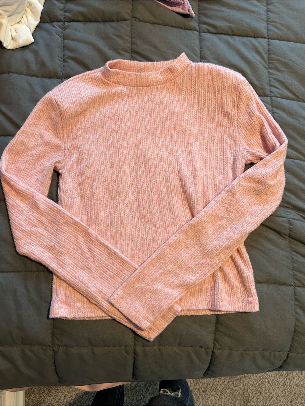 Forever 21 Ribbed Sweater with Shoulder Pads